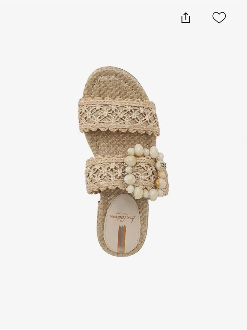 Sam Edelman  Elisa Raffia Slide Buckle Sandal - Picture 2 of 9